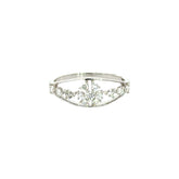 18k White Gold and Diamond Fancy Ring in size 5.5 and total gold weight of 1.5g